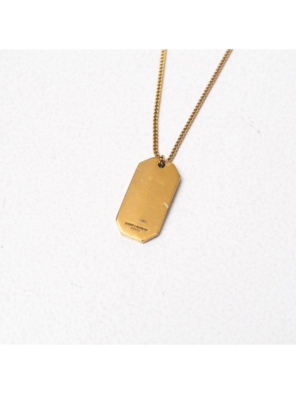 Saint Laurent Necklace Logo Plate Longnecklace